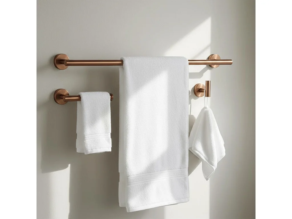 Set Di Grucce Per Il Bagno Rea Ari 4 Pieces Brush Copper