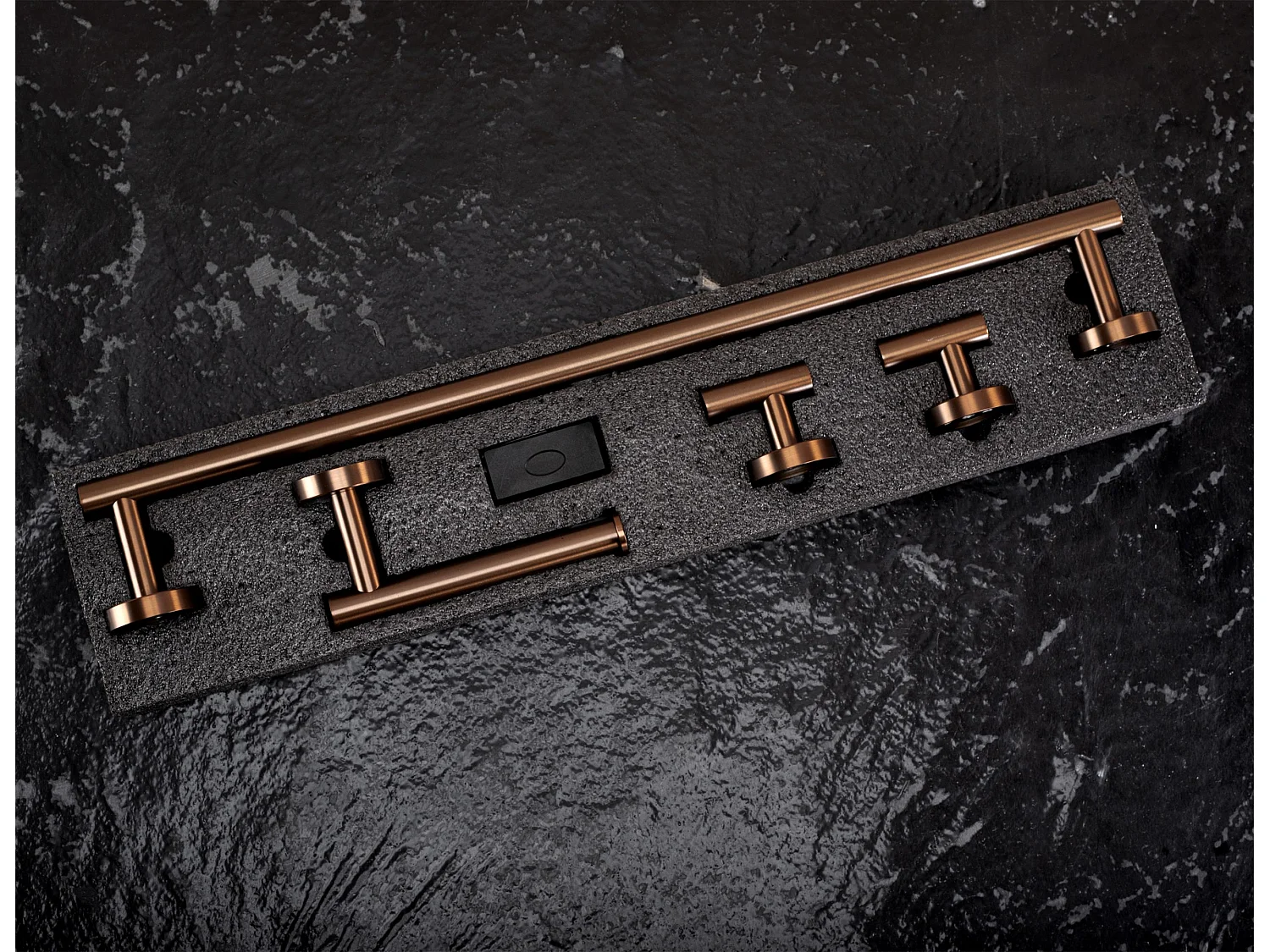 Set Di Grucce Per Il Bagno Rea Ari 4 Pieces Brush Copper