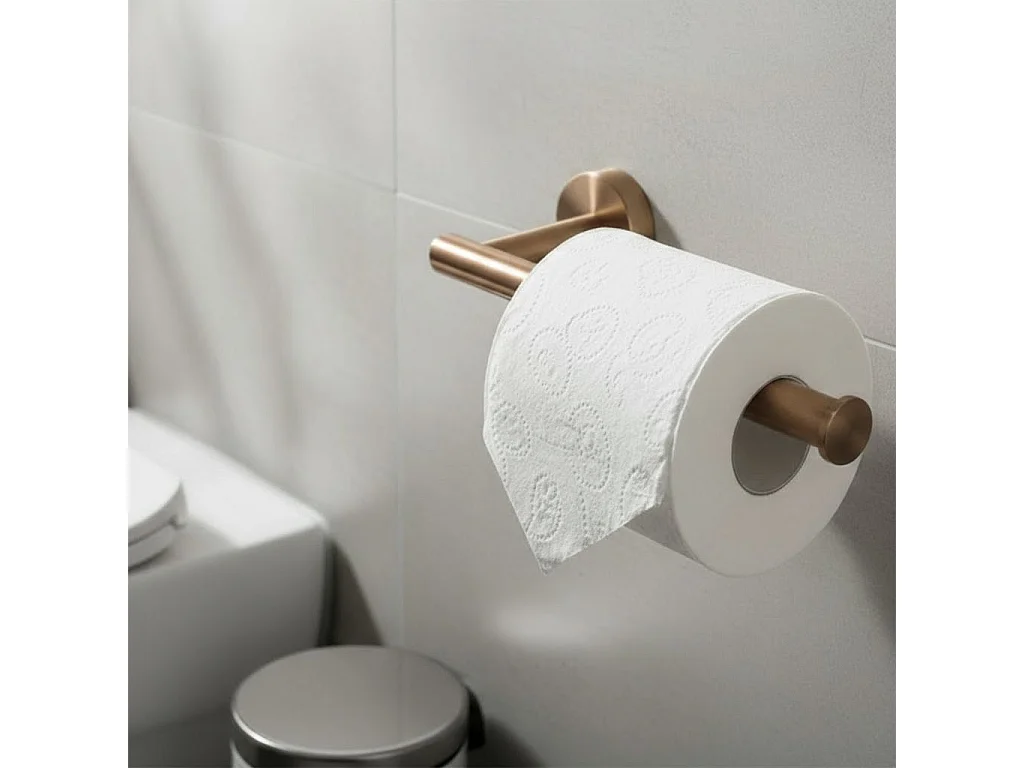 Conjunto De Cabides Para Banheiro Rea Ari 4 Pieces Brush Copper