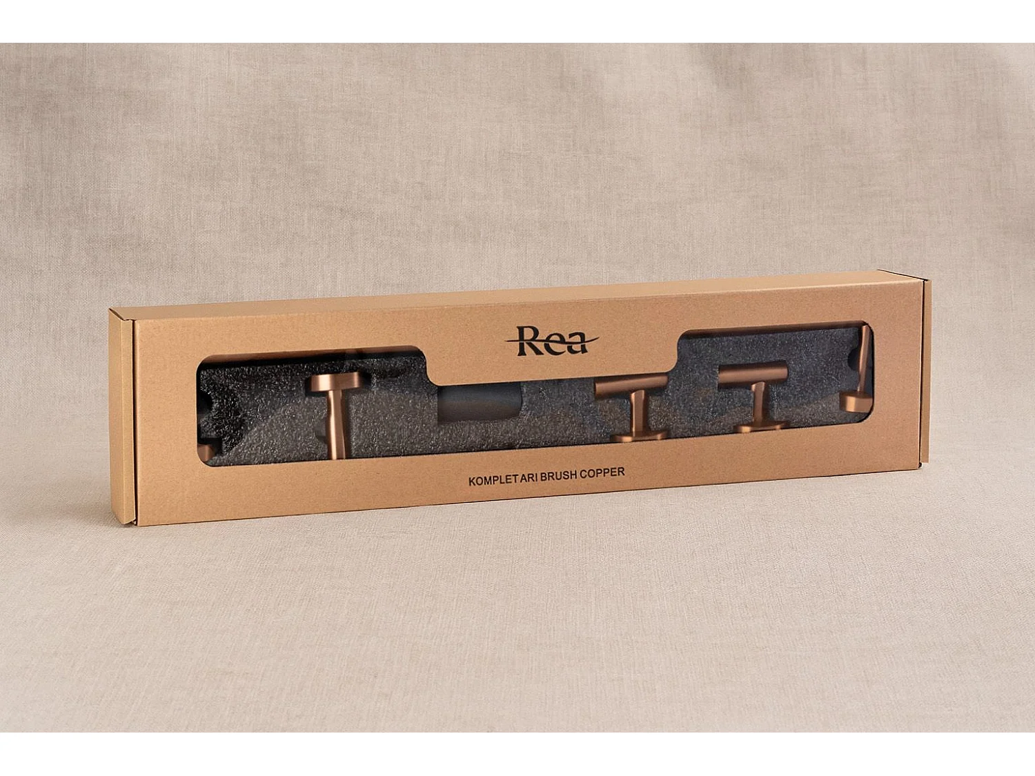 Conjunto De Cabides Para Banheiro Rea Ari 4 Pieces Brush Copper