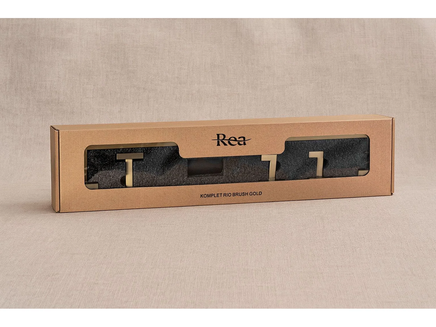 Set Di Grucce Per Il Bagno Rea Rio 4 Pieces Brush Gold