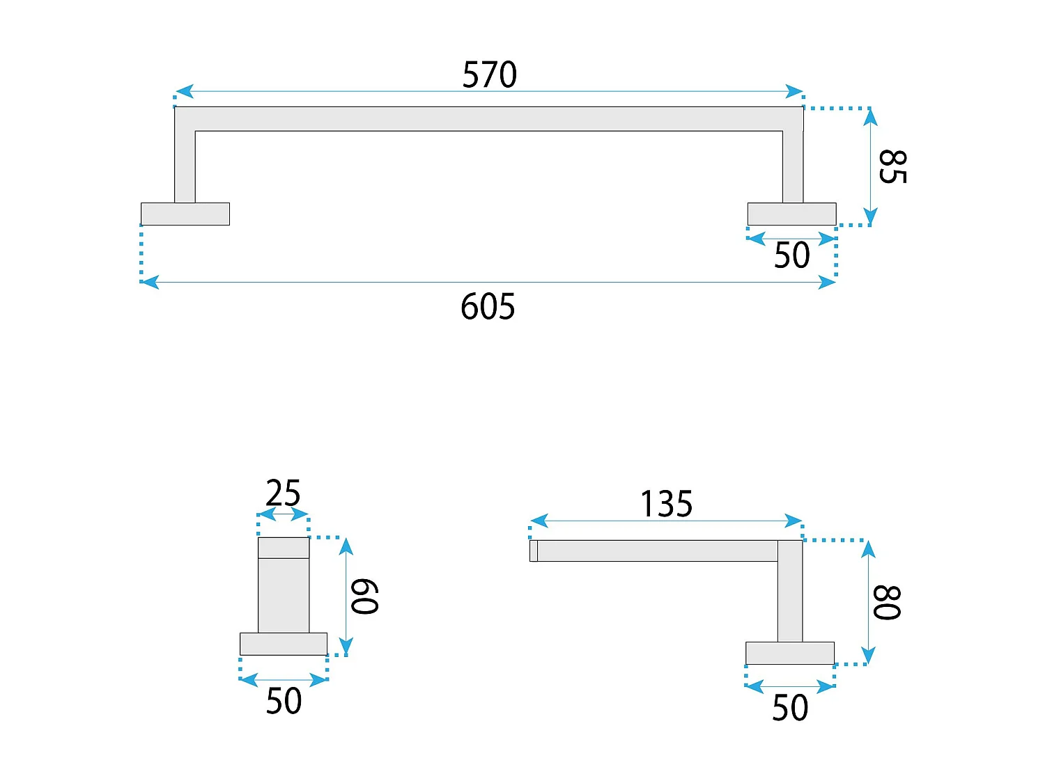Set Di Grucce Per Il Bagno Rea Rio 4 Pieces Brush Gold