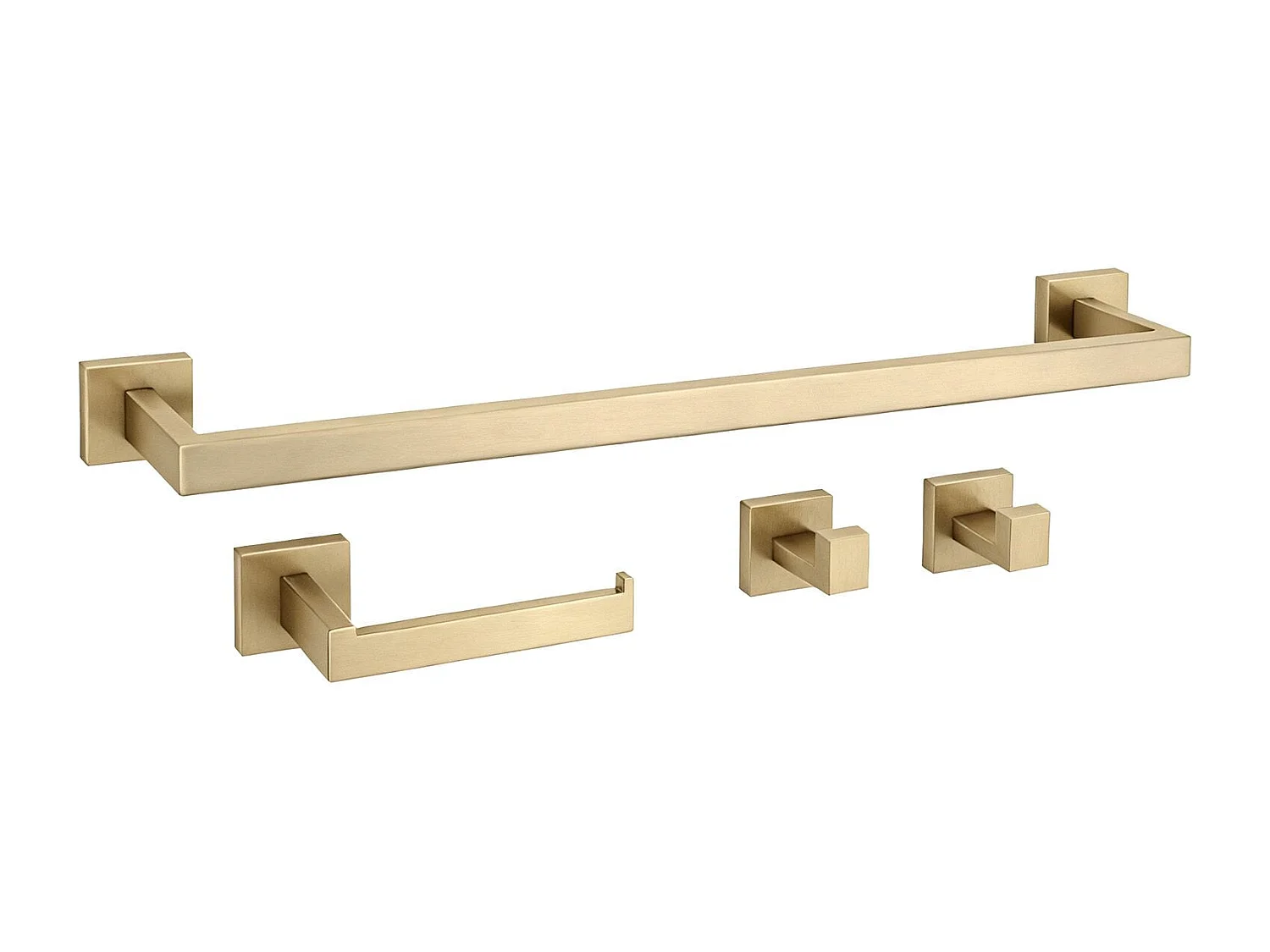 Ensemble De Cintres De Salle De Bain Rea Rio 4 Pieces Brush Gold