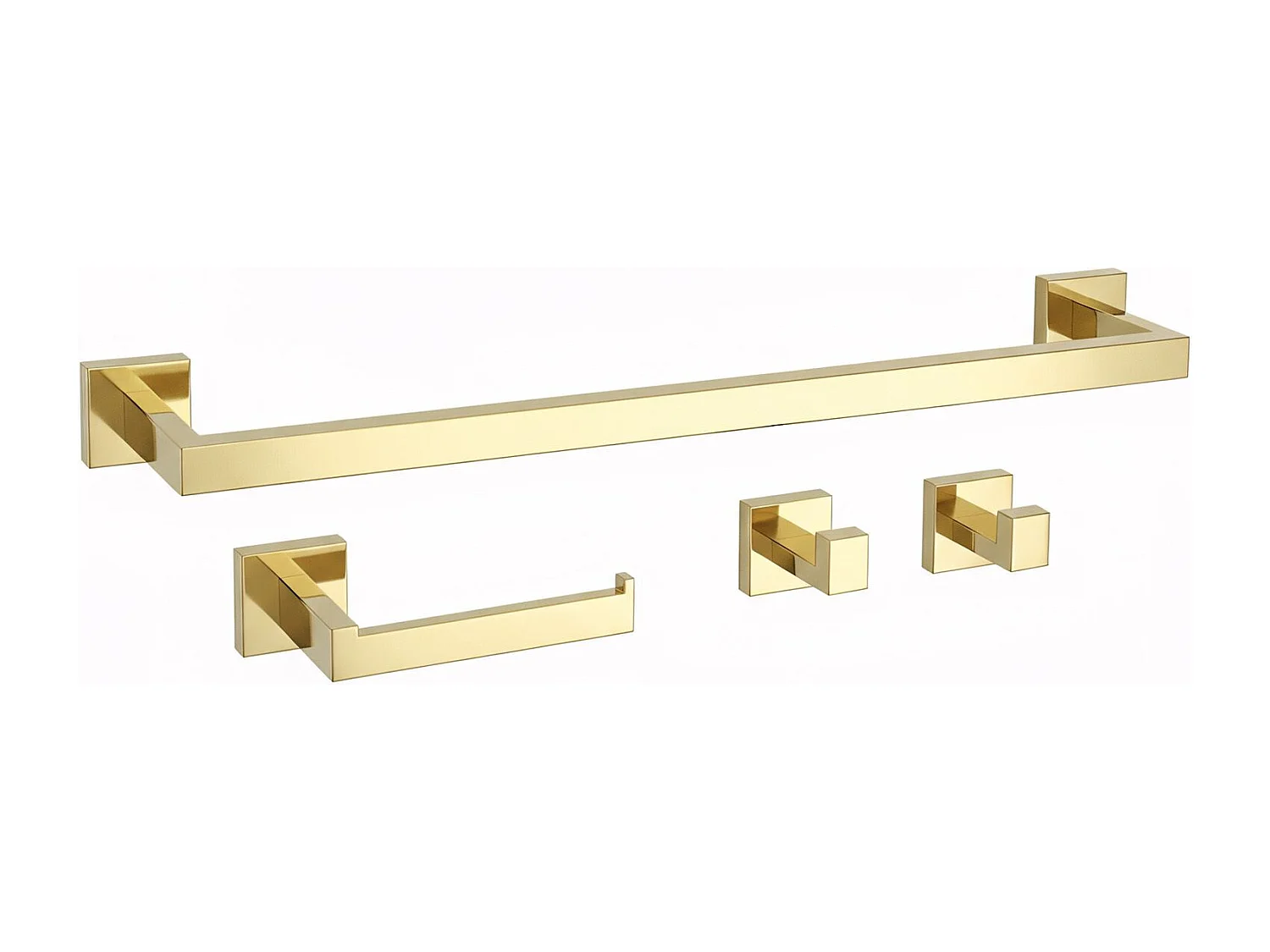 Set Di Grucce Per Il Bagno Rea Rio 4 Pieces Gold