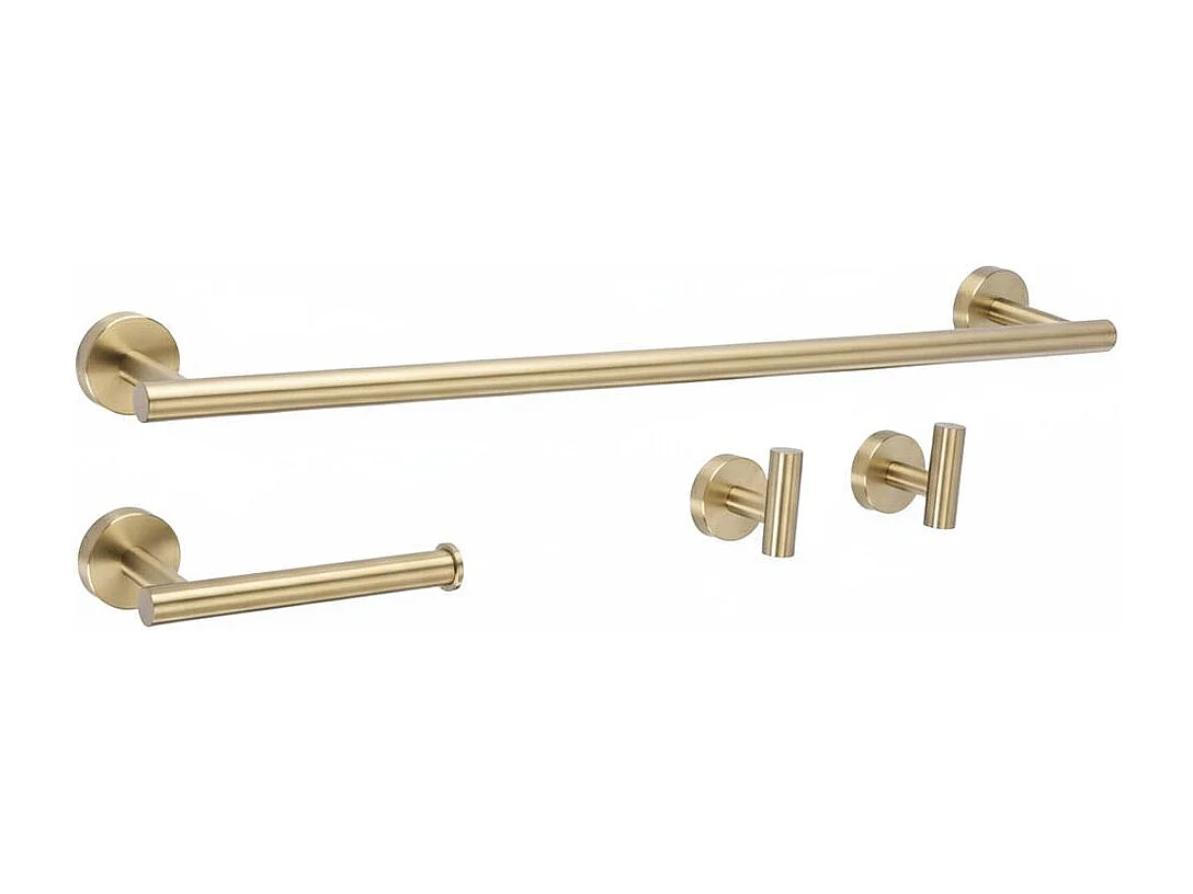 Set Di Grucce Per Il Bagno Rea Ari 4 Pieces Brush Gold