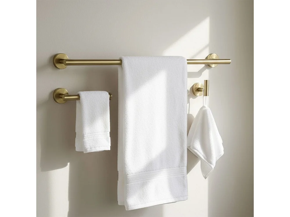 Ensemble De Cintres De Salle De Bain Rea Ari 4 Pieces Brush Gold