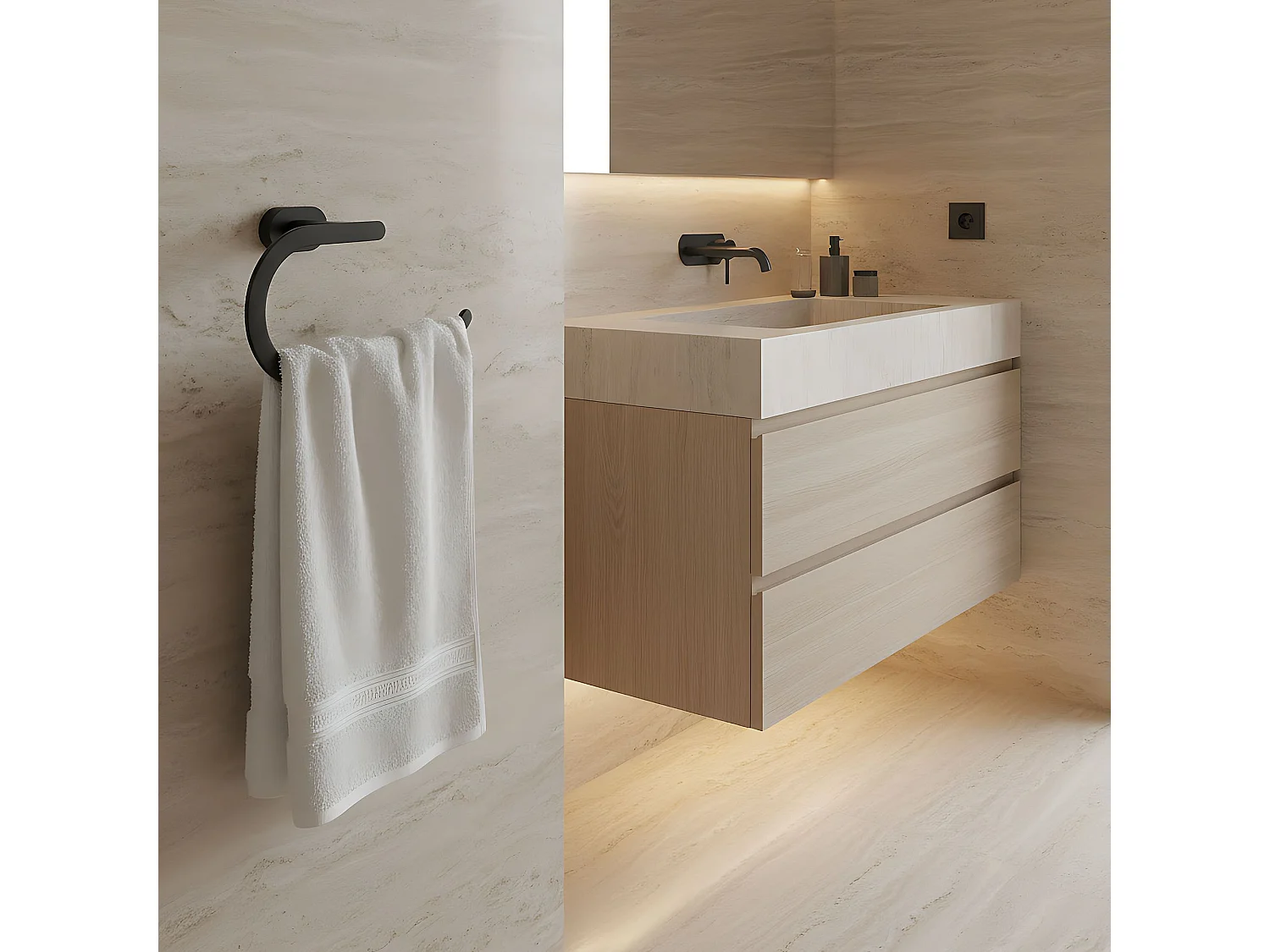 Porte-Serviette Rea 110 Til Black