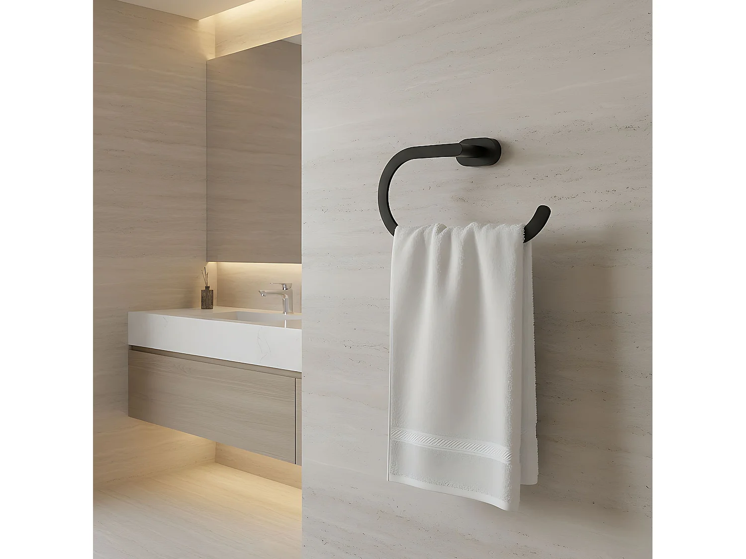 Porte-Serviette Rea 110 Til Black