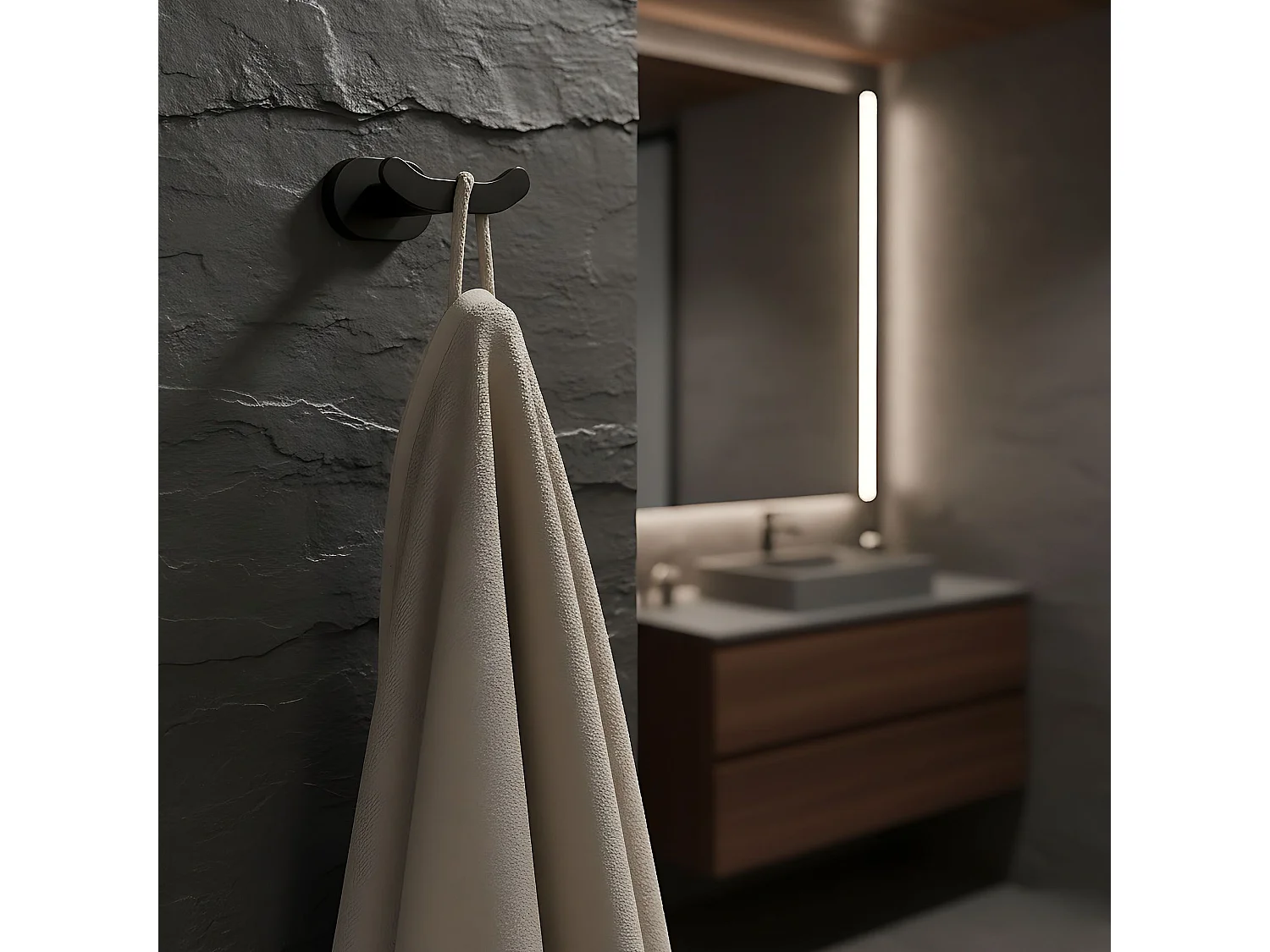 Porte-Serviette Rea 105 Til Black