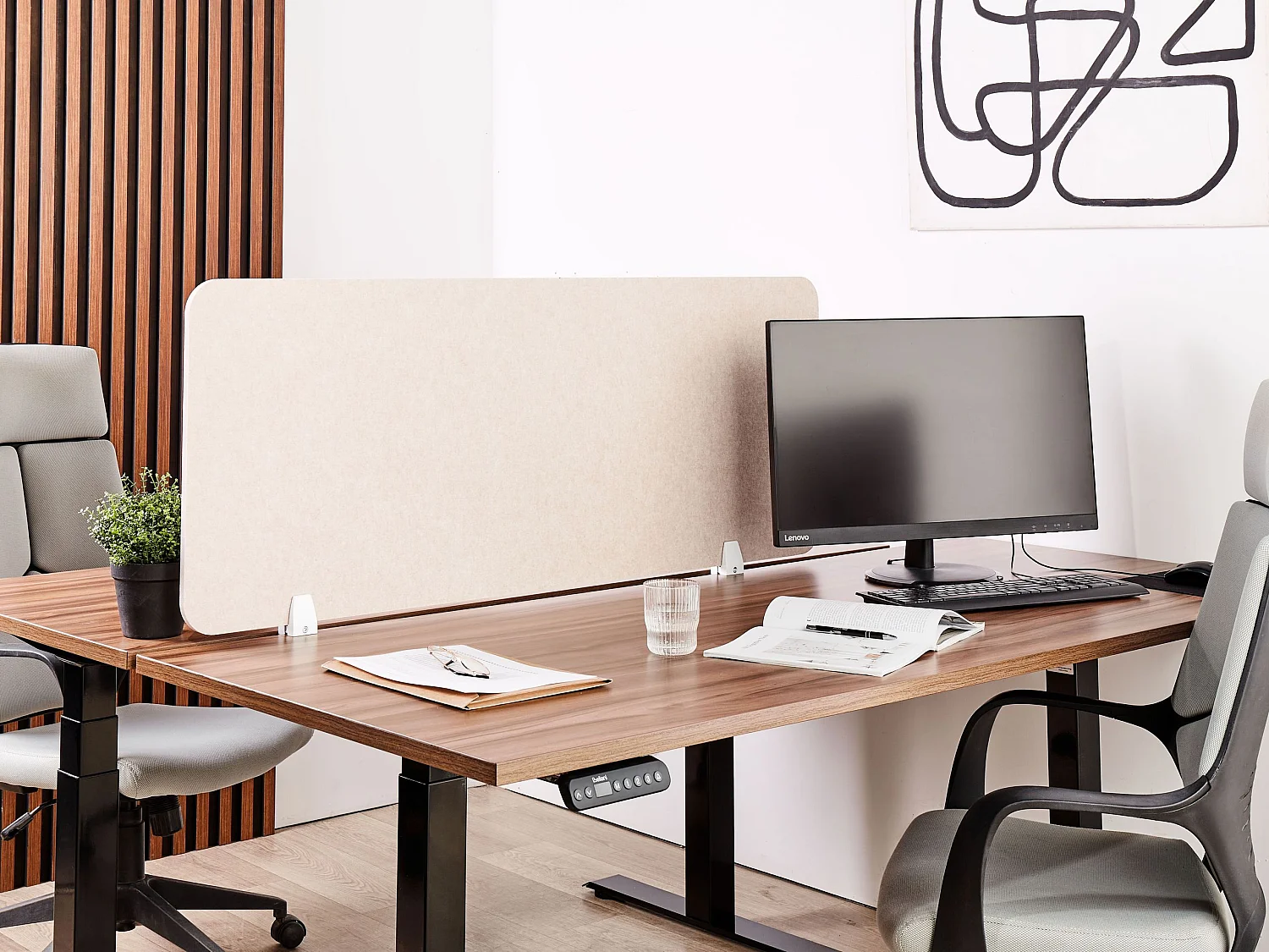 Cloison amovible de bureau SPLIT Beige