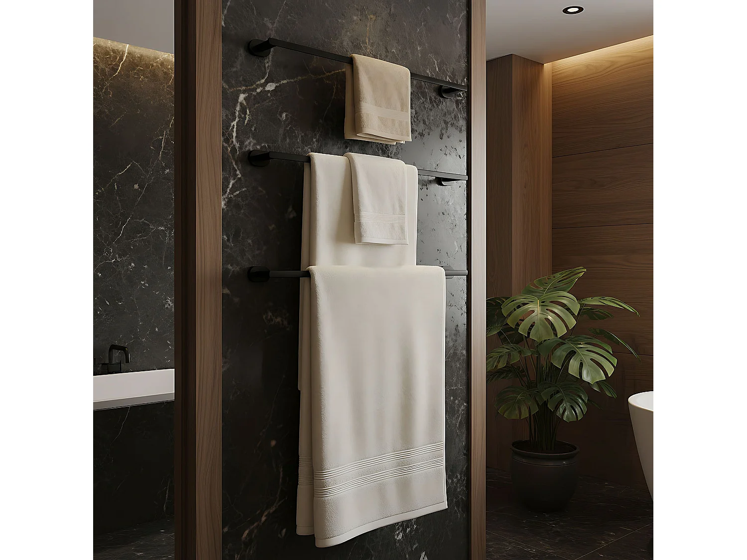 Porte-Serviette Rea 101 Til Black