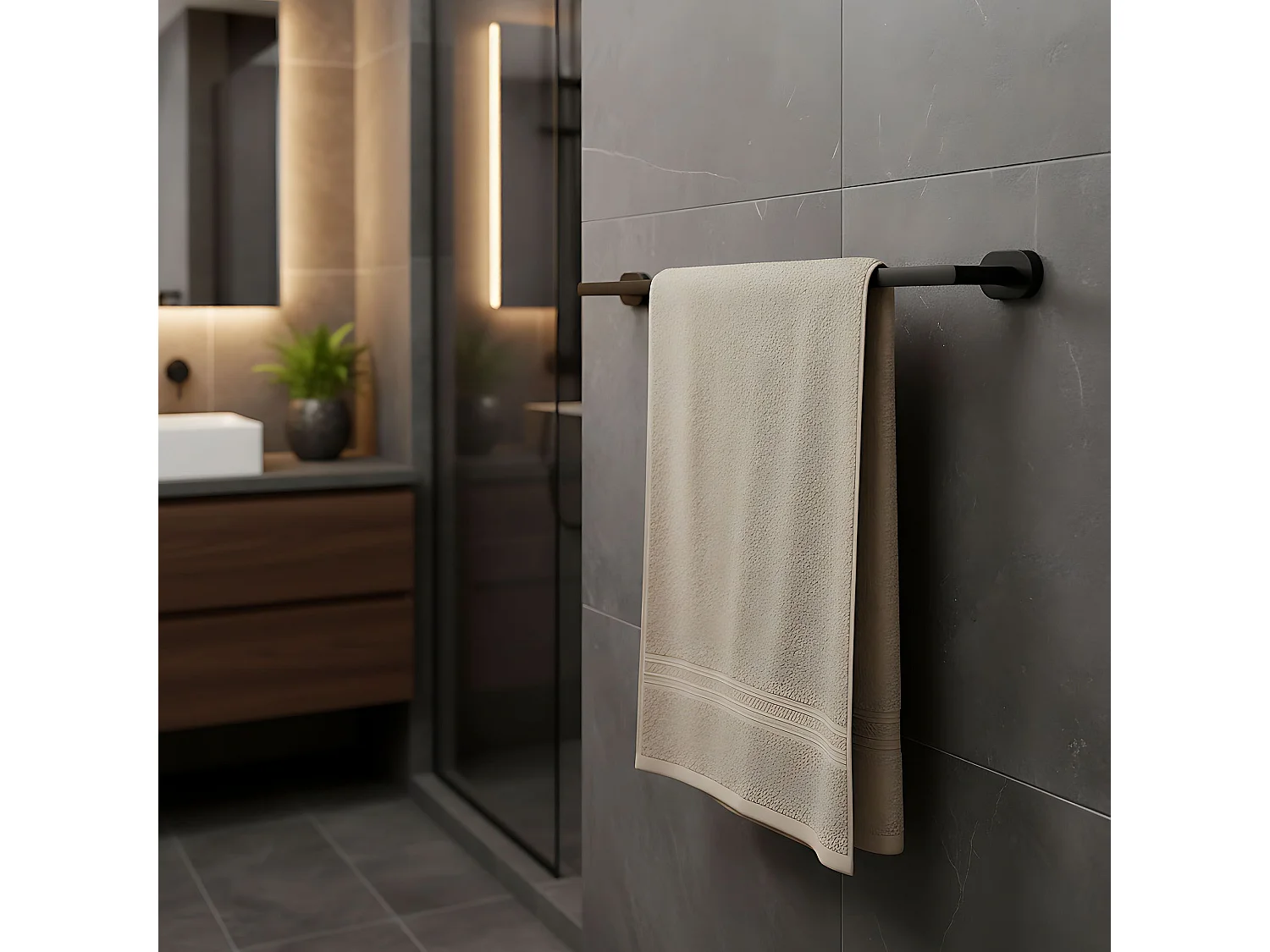 Porte-Serviette Rea 101 Til Black