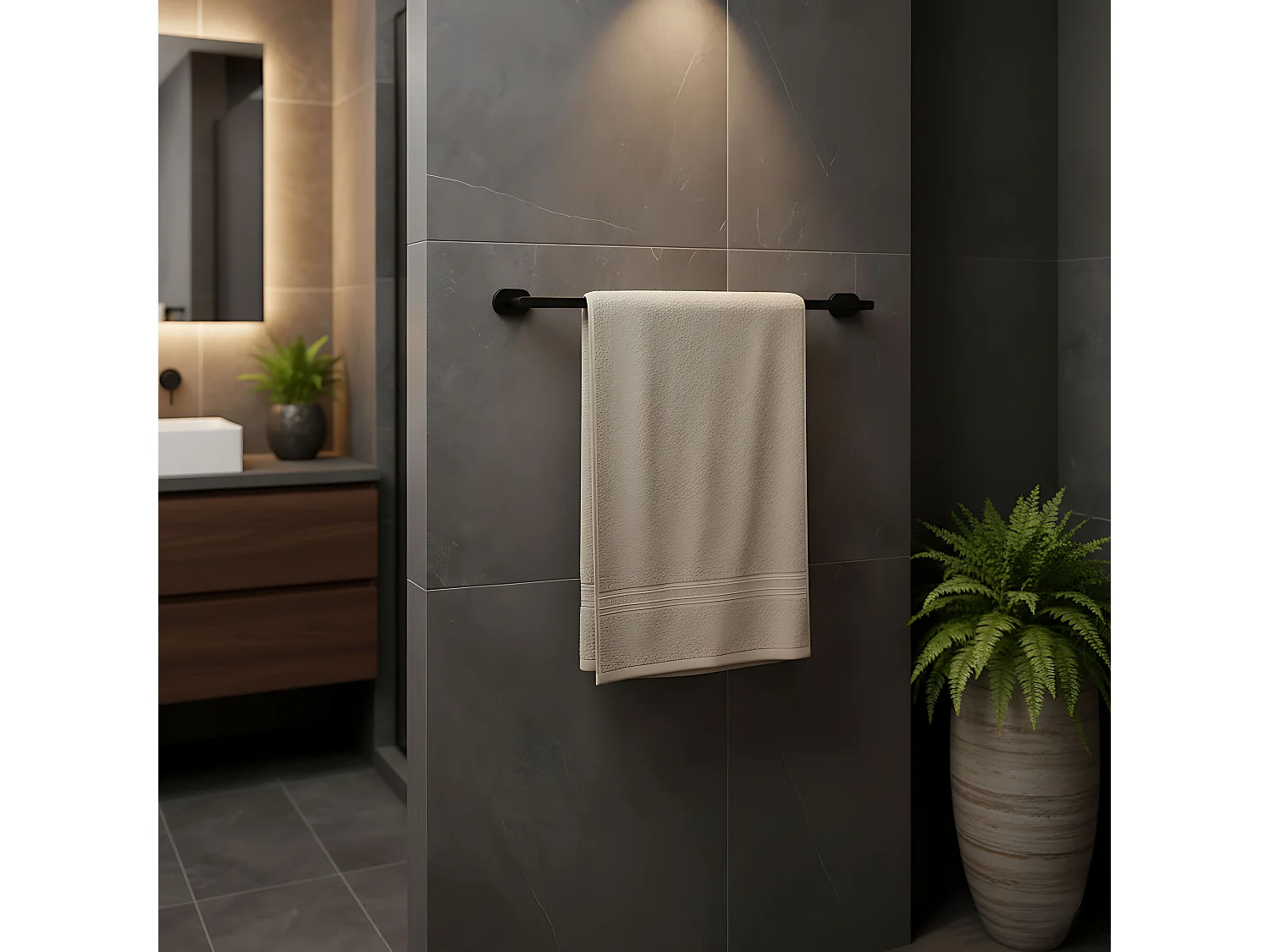 Porte-Serviette Rea 101 Til Black