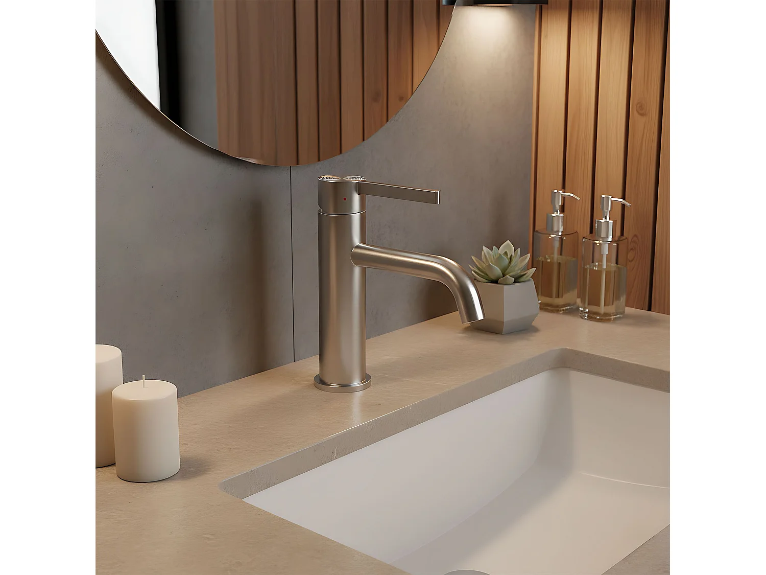 Robinet De Lavabo Rea Foster Brush Steel