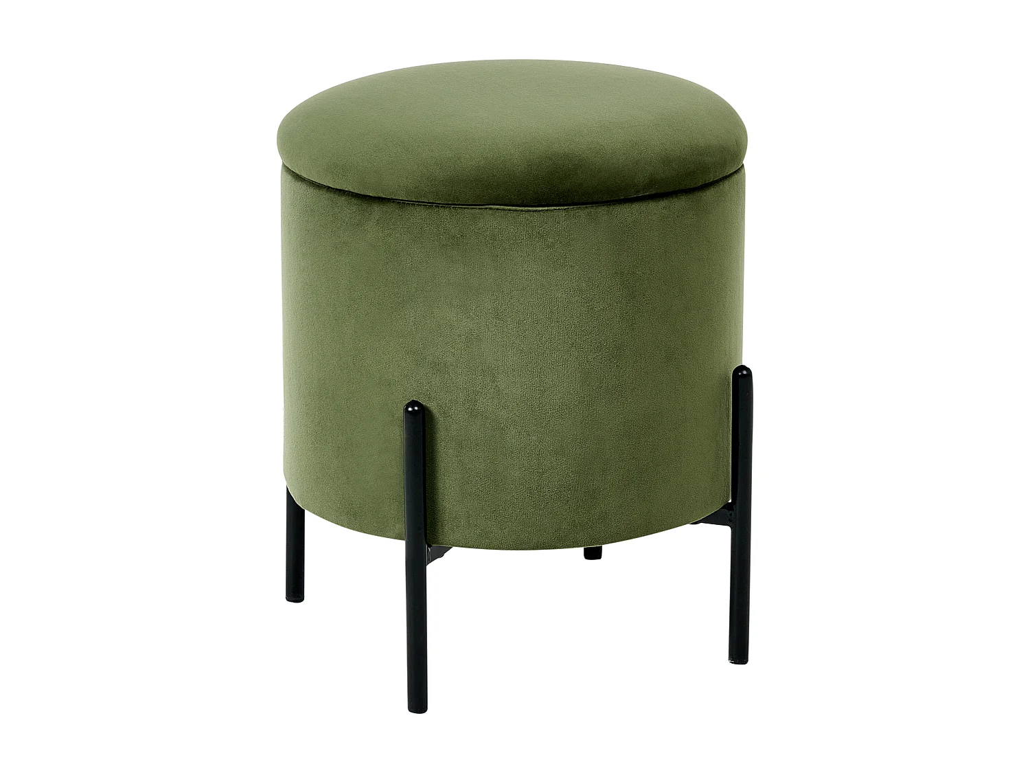 Pouf de rangement WENONA Velours Vert foncé