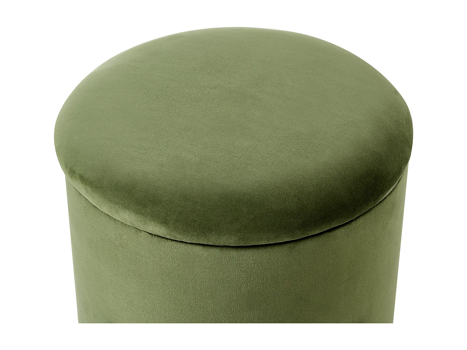 Pouf de rangement WENONA Velours Vert foncé