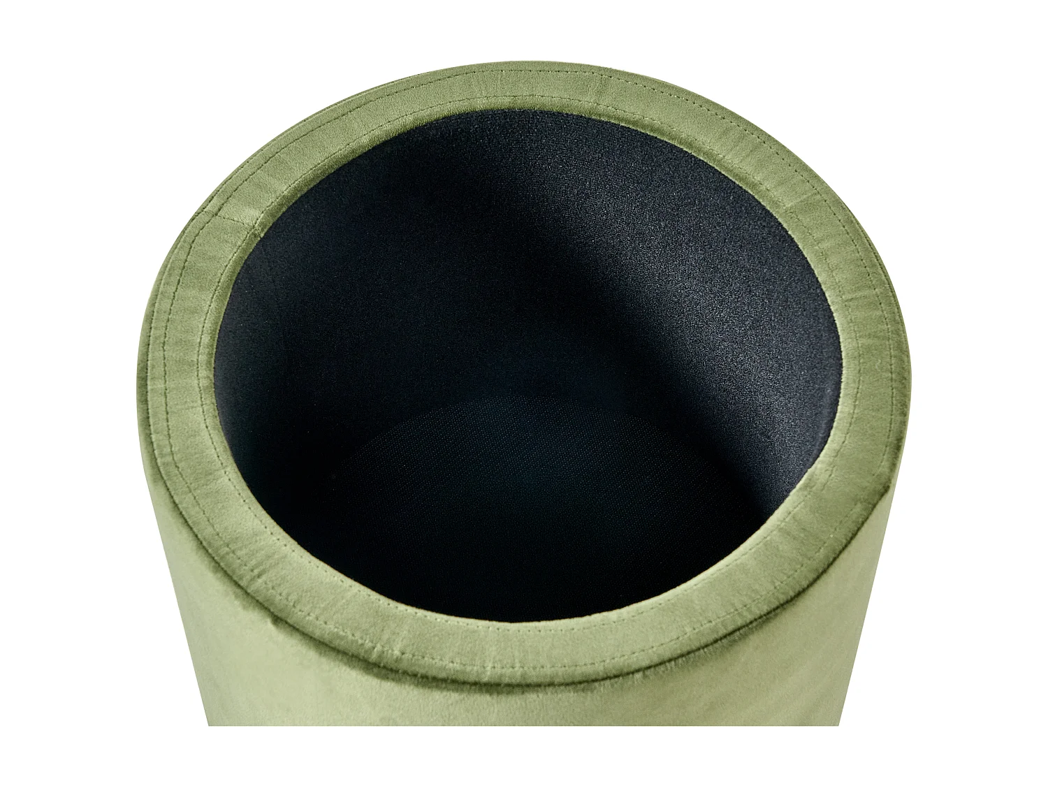 Pouf de rangement WENONA Velours Vert foncé