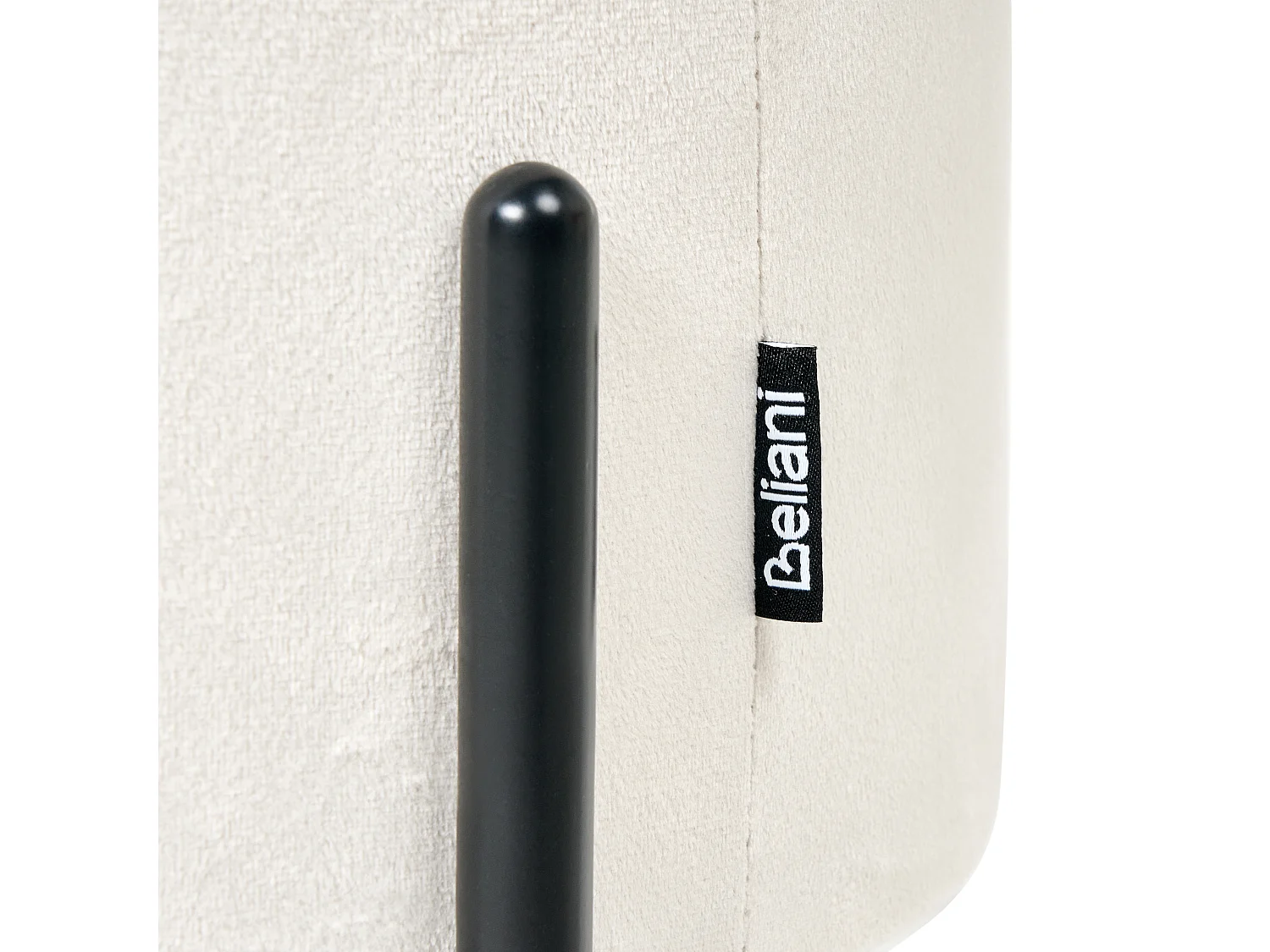 Pouf de rangement WENONA Velours Blanc cassé