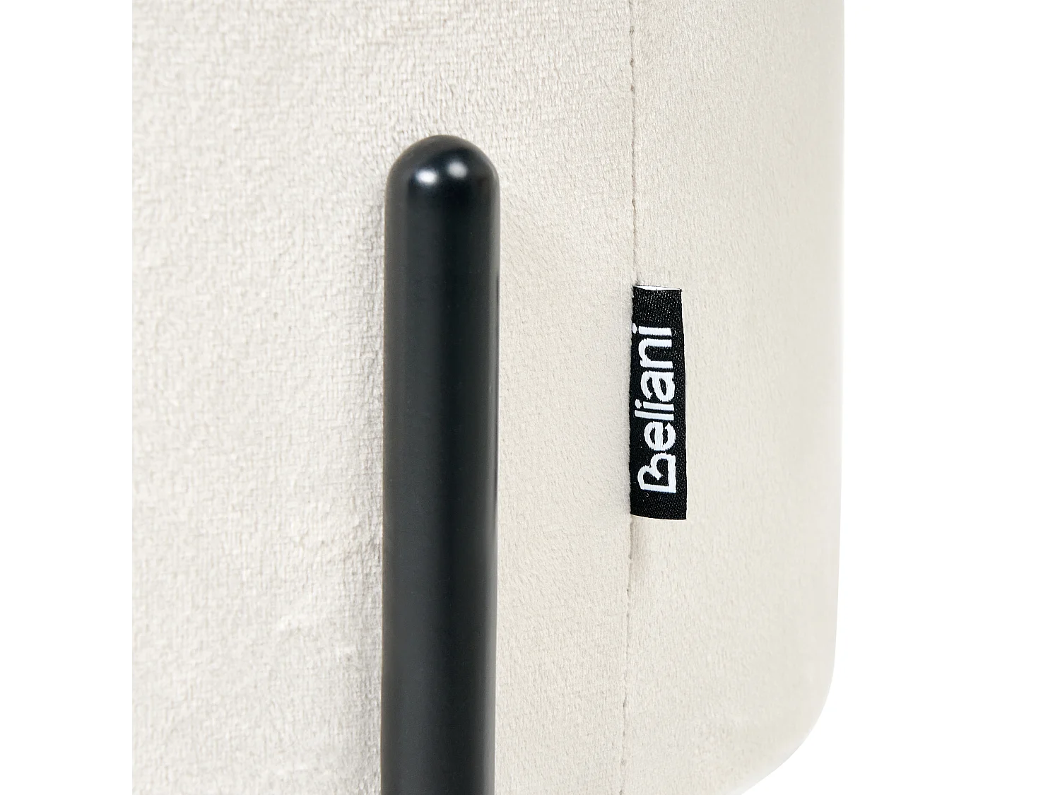 Pouf de rangement WENONA Velours Blanc cassé