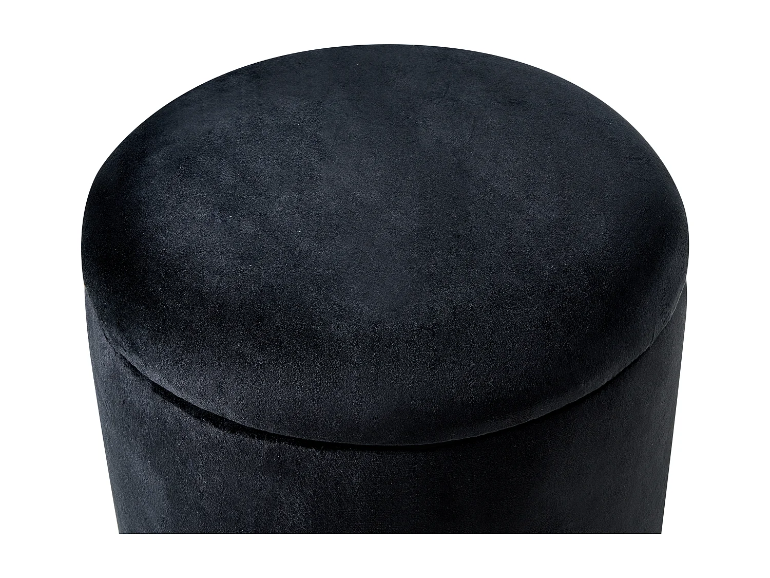 Pouf de rangement WENONA Velours Noir