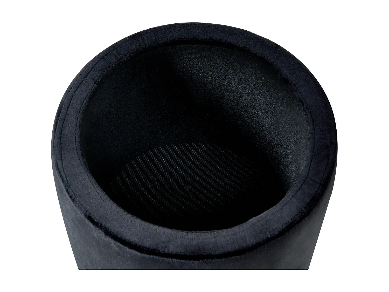 Pouf de rangement WENONA Velours Noir