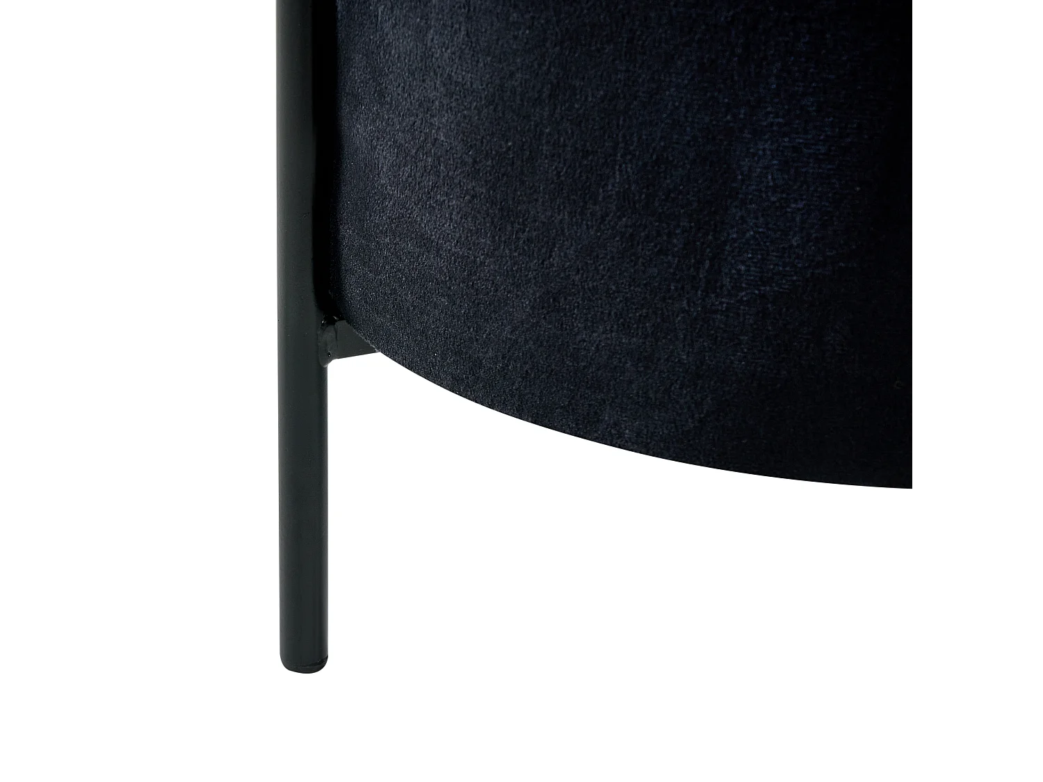 Pouf de rangement WENONA Velours Noir