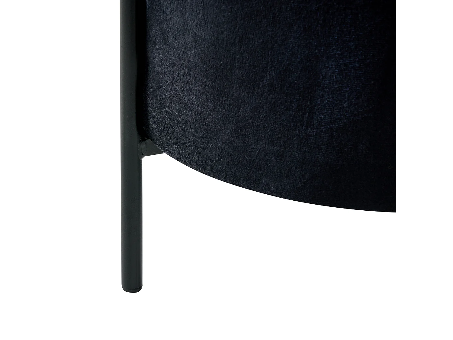 Storage Pouffe WENONA Velvet Black