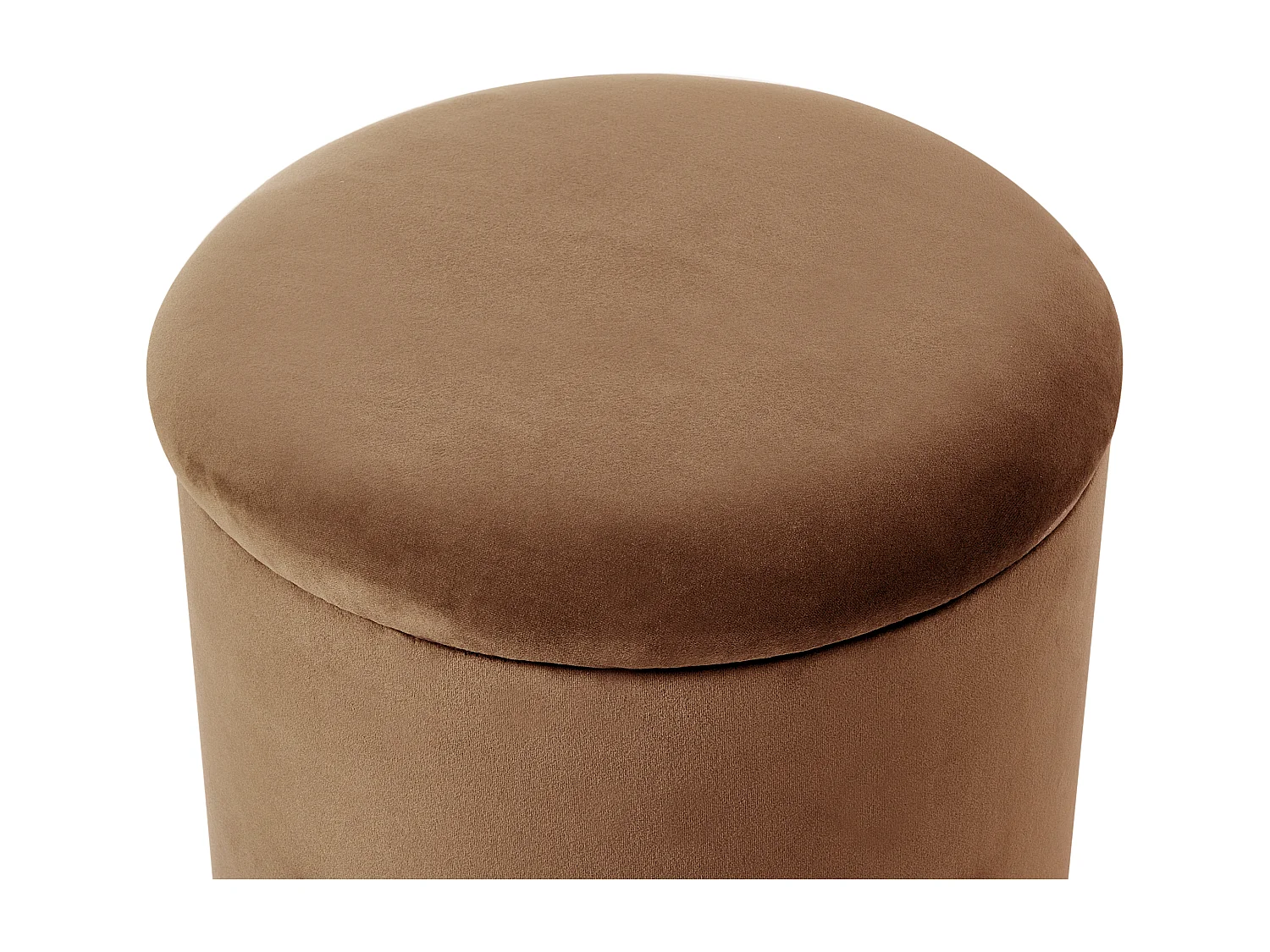 Pouf de rangement WENONA Velours Marron foncé