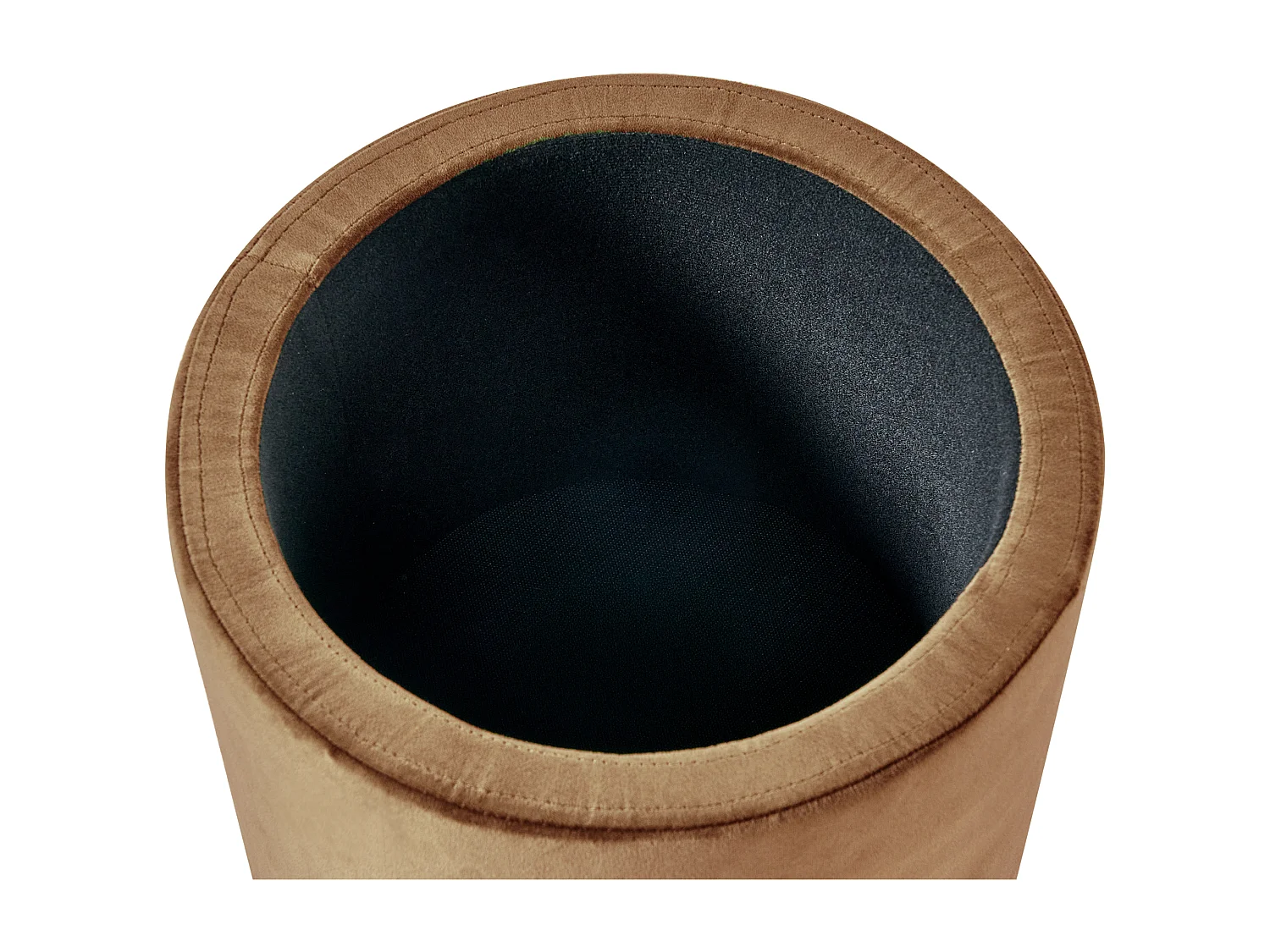 Pouf de rangement WENONA Velours Marron foncé