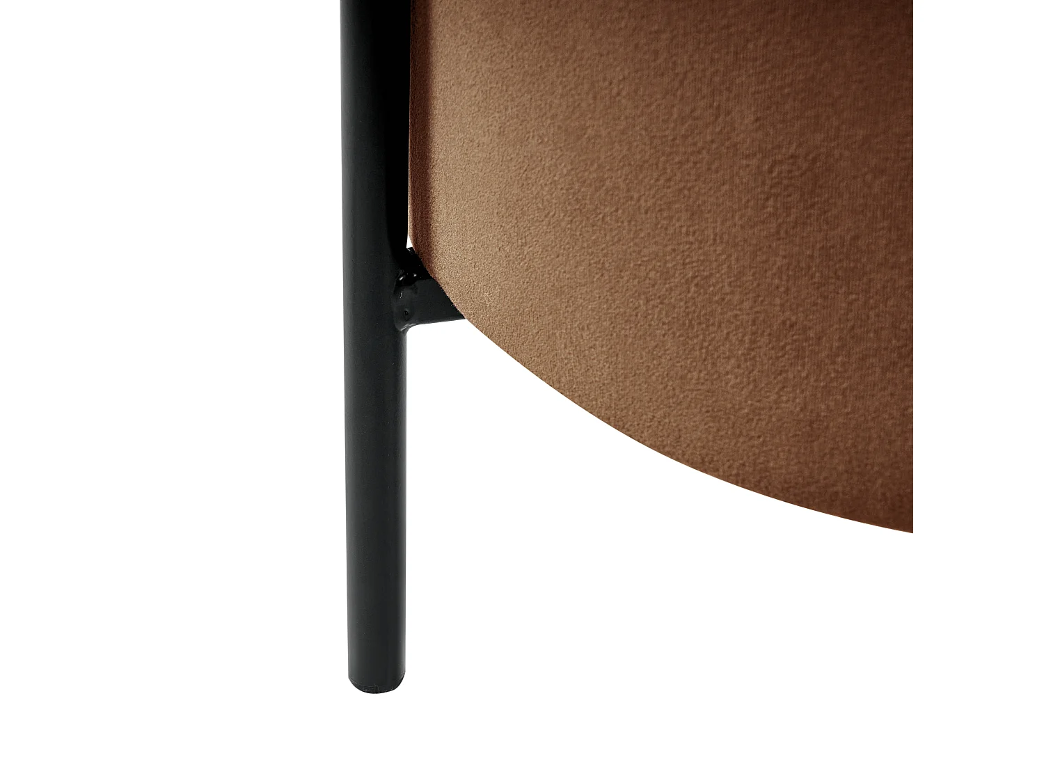 Pouf de rangement WENONA Velours Marron foncé