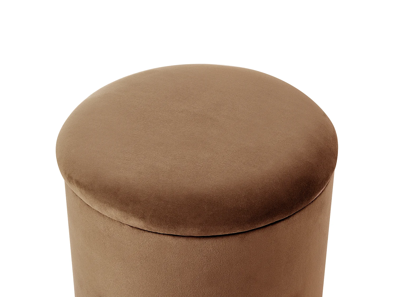 Pouf de rangement WENONA Velours Marron foncé