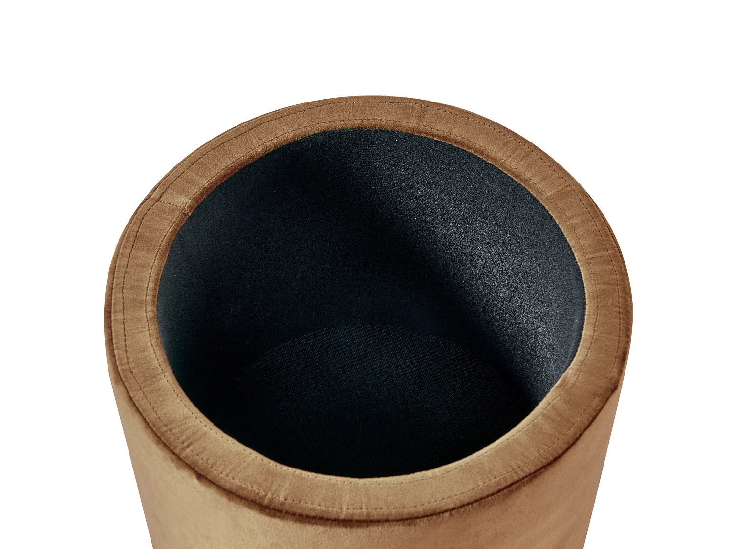 Pouf de rangement WENONA Velours Marron foncé