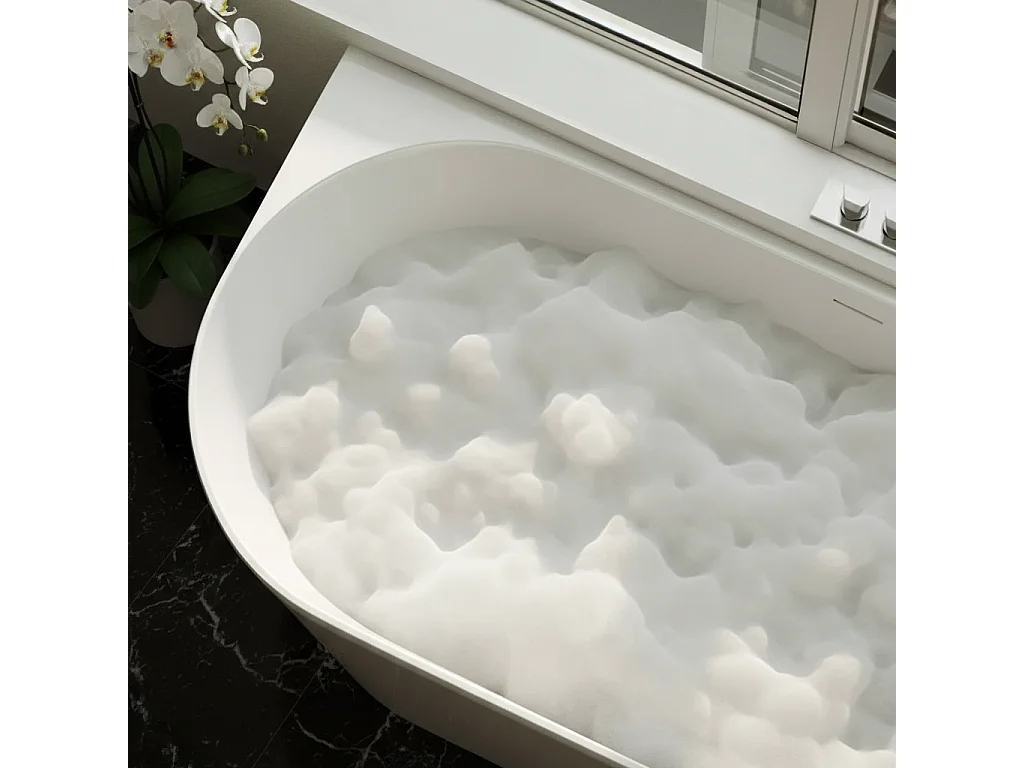 Bañera De Esquina Rea Bellanto Slim 170 Right White