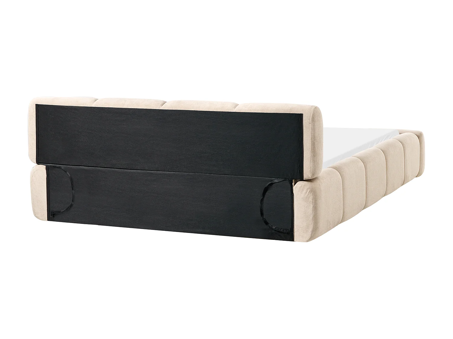 Lit avec sommier Tissu ORVILLE 160 x 200 cm Taupe