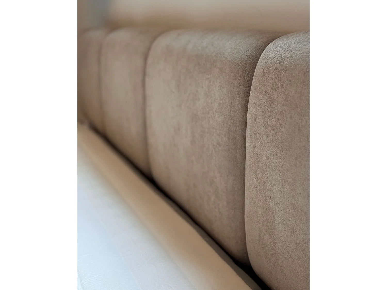Bed Fabric ORVILLE 160 x 200 cm (EU King Size) Taupe