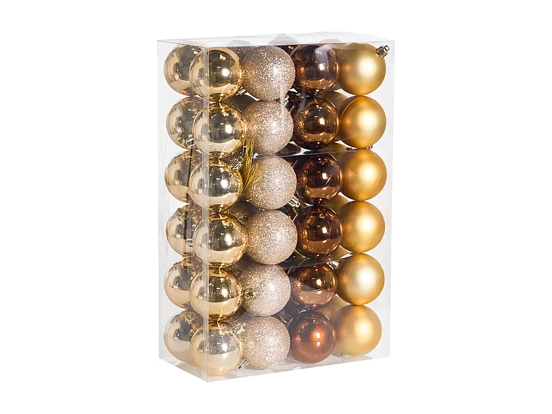 Lot de 48 boules KOLIMA Doré