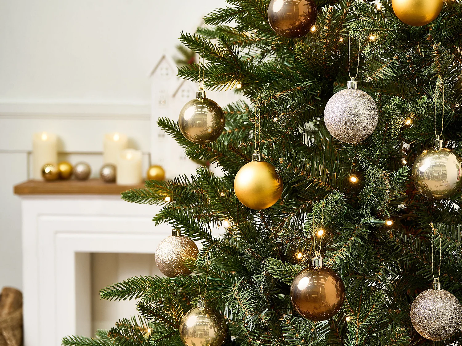 Lot de 48 boules KOLIMA Doré