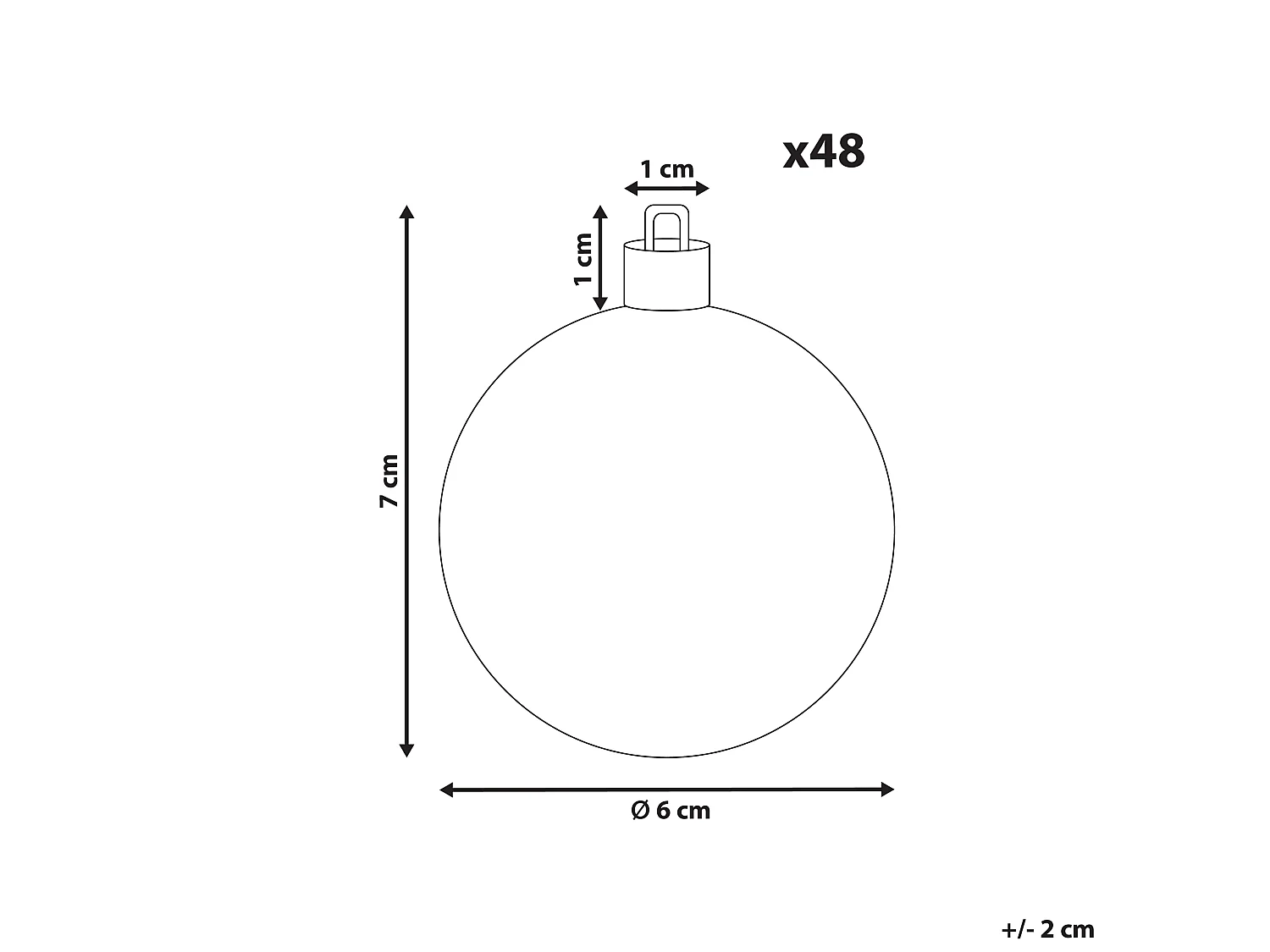 Lot de 48 boules KOLIMA Doré