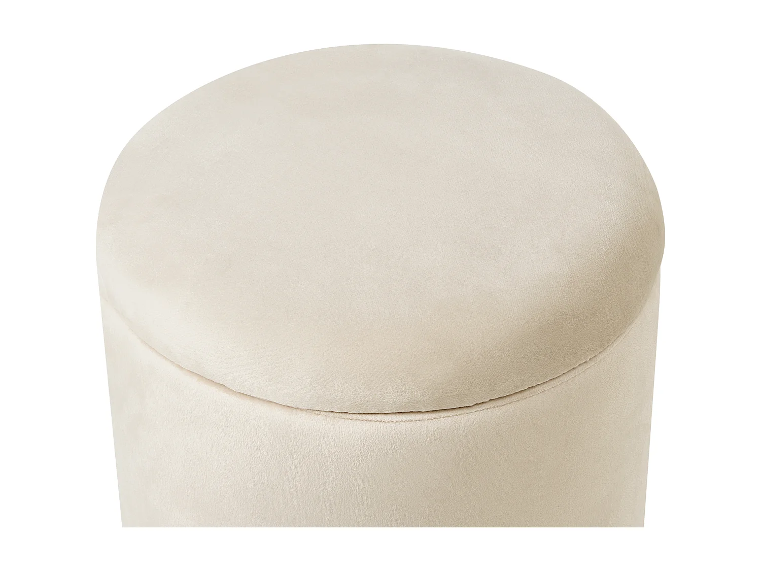Pouf de rangement WENONA Velours Beige clair