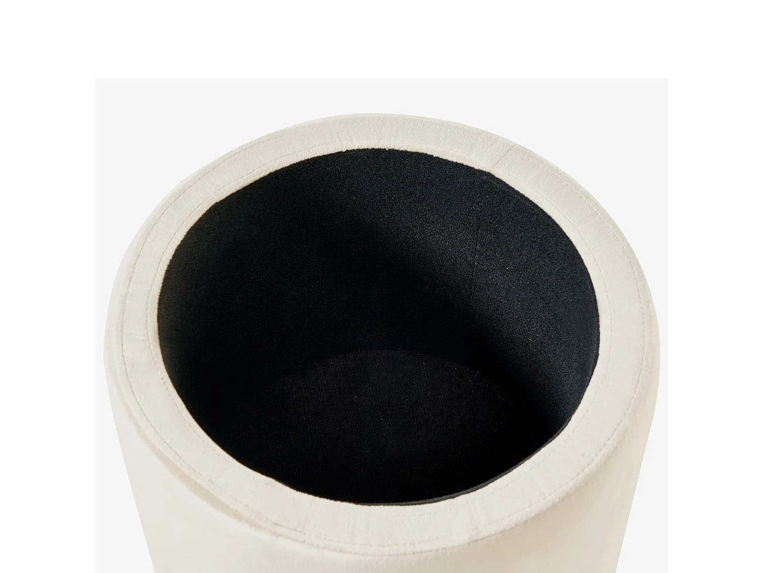 Pouf de rangement WENONA Velours Beige clair