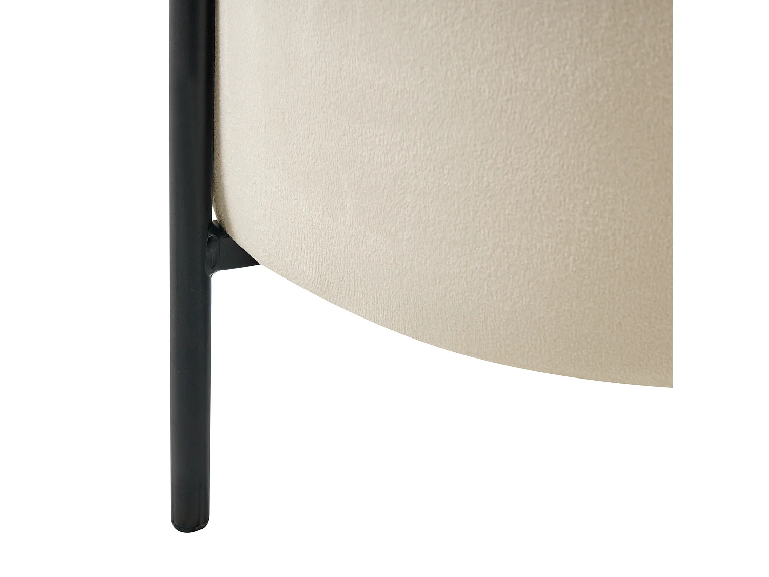 Pouf de rangement WENONA Velours Beige clair