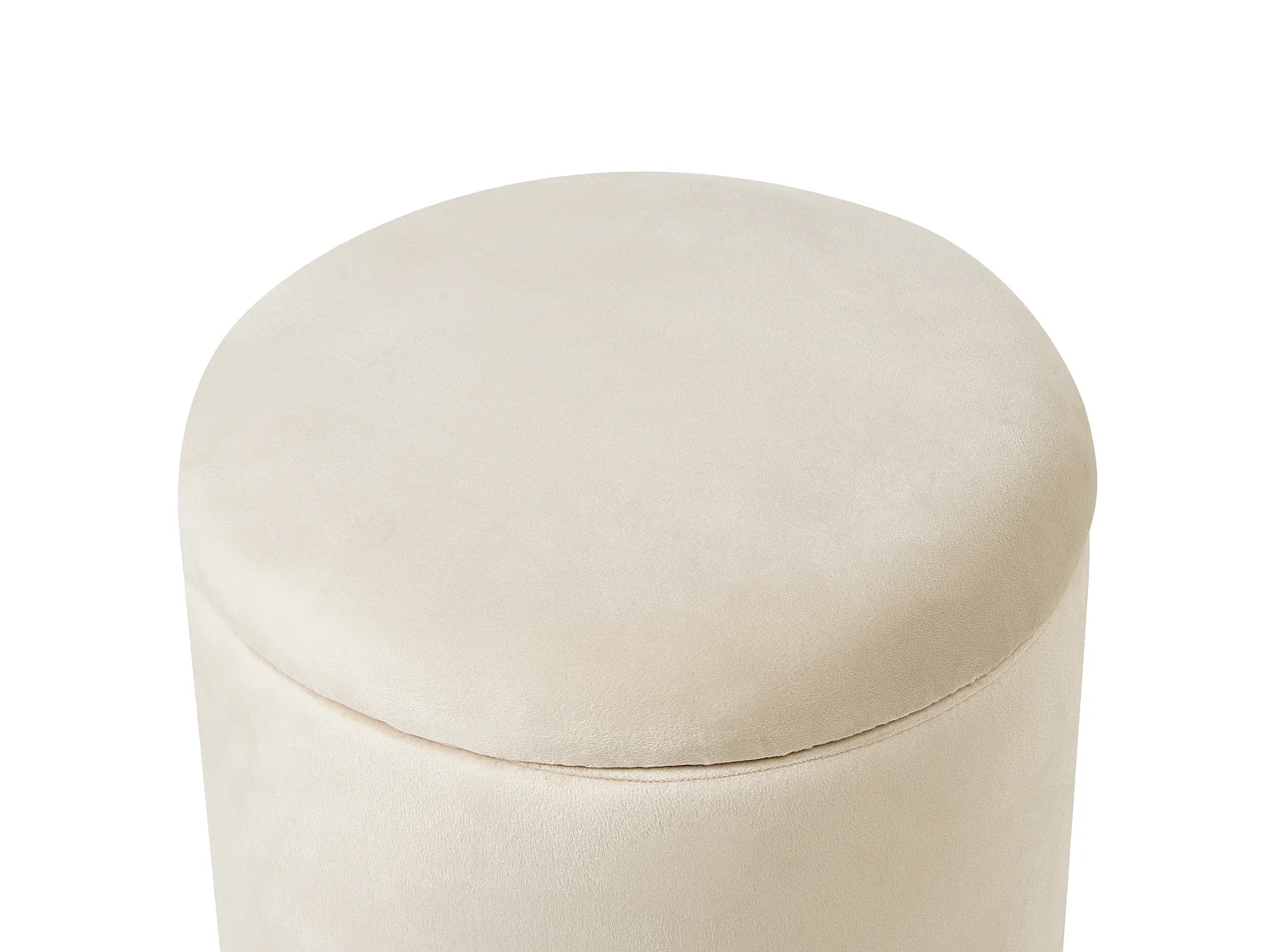 Pouf de rangement WENONA Velours Beige clair