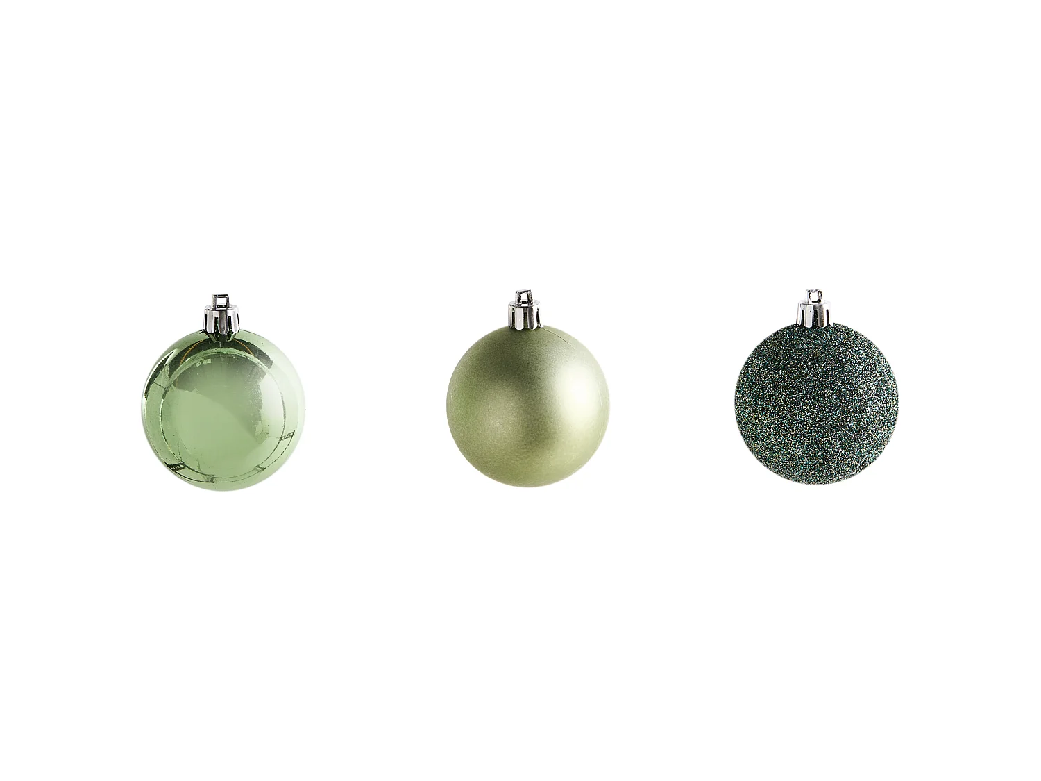 Set of 60 Baubles TYIN Green
