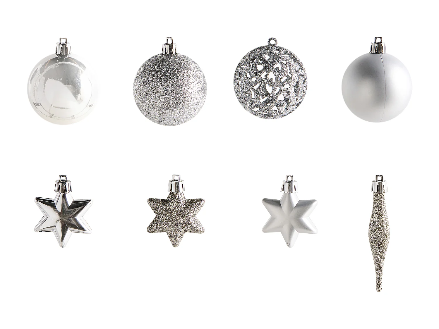 Lot de 102 boules BANDAK Argenté