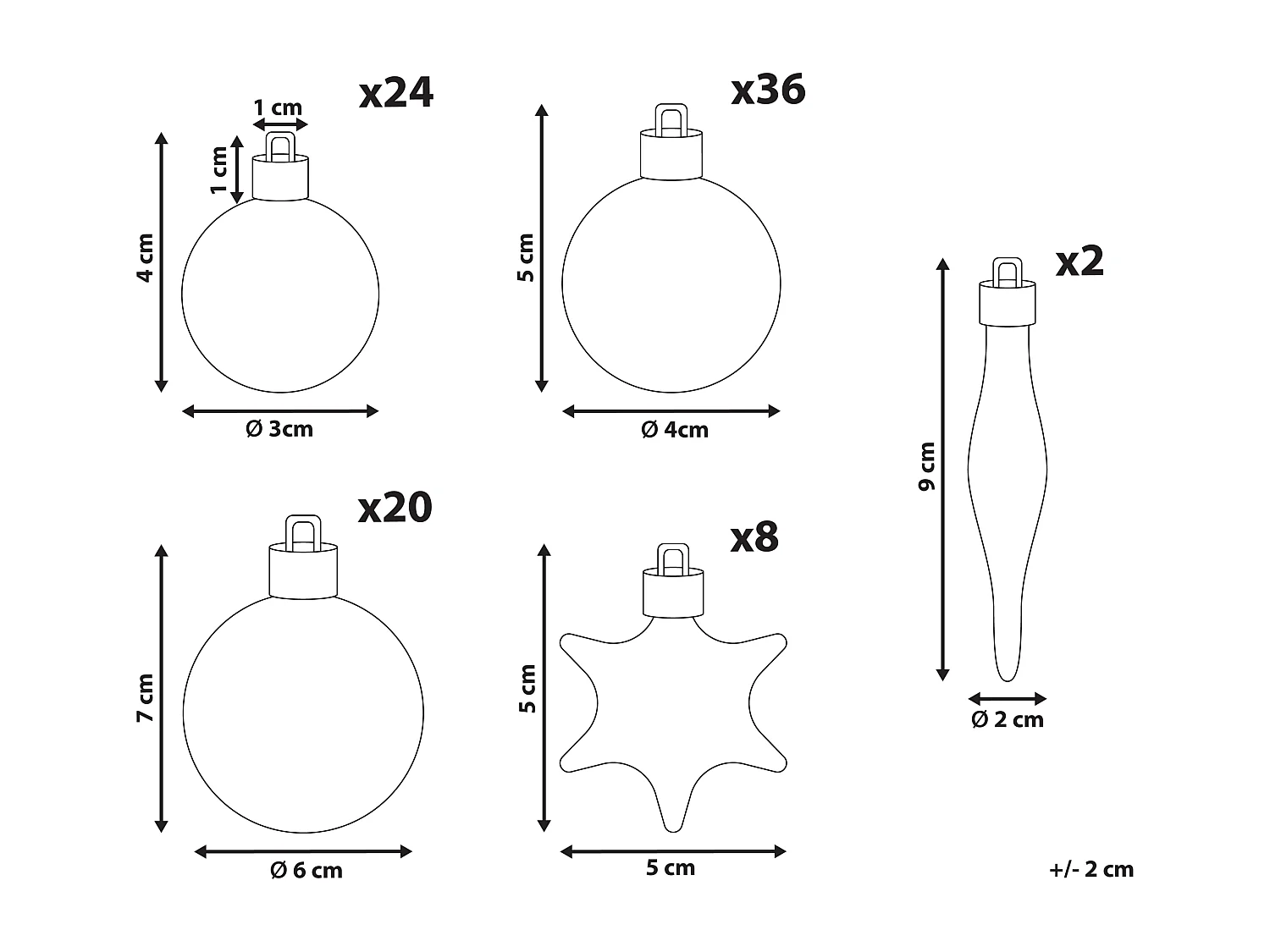 Lot de 102 boules BANDAK Argenté