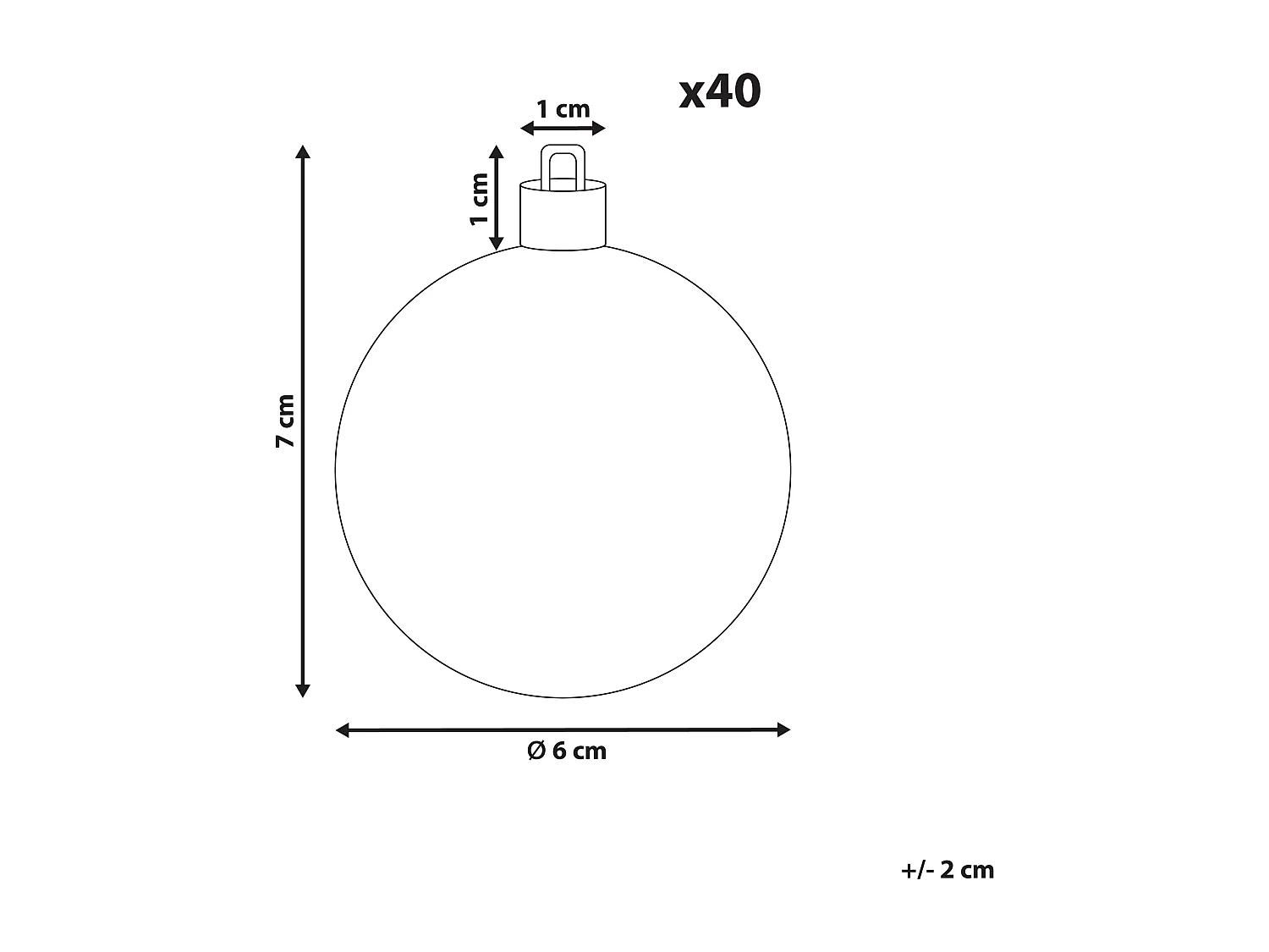 Lot de 40 boules SAIMAA Blanc cassé