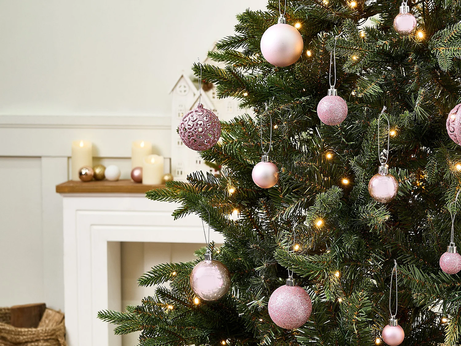 Lot de 100 boules VANERN Rose