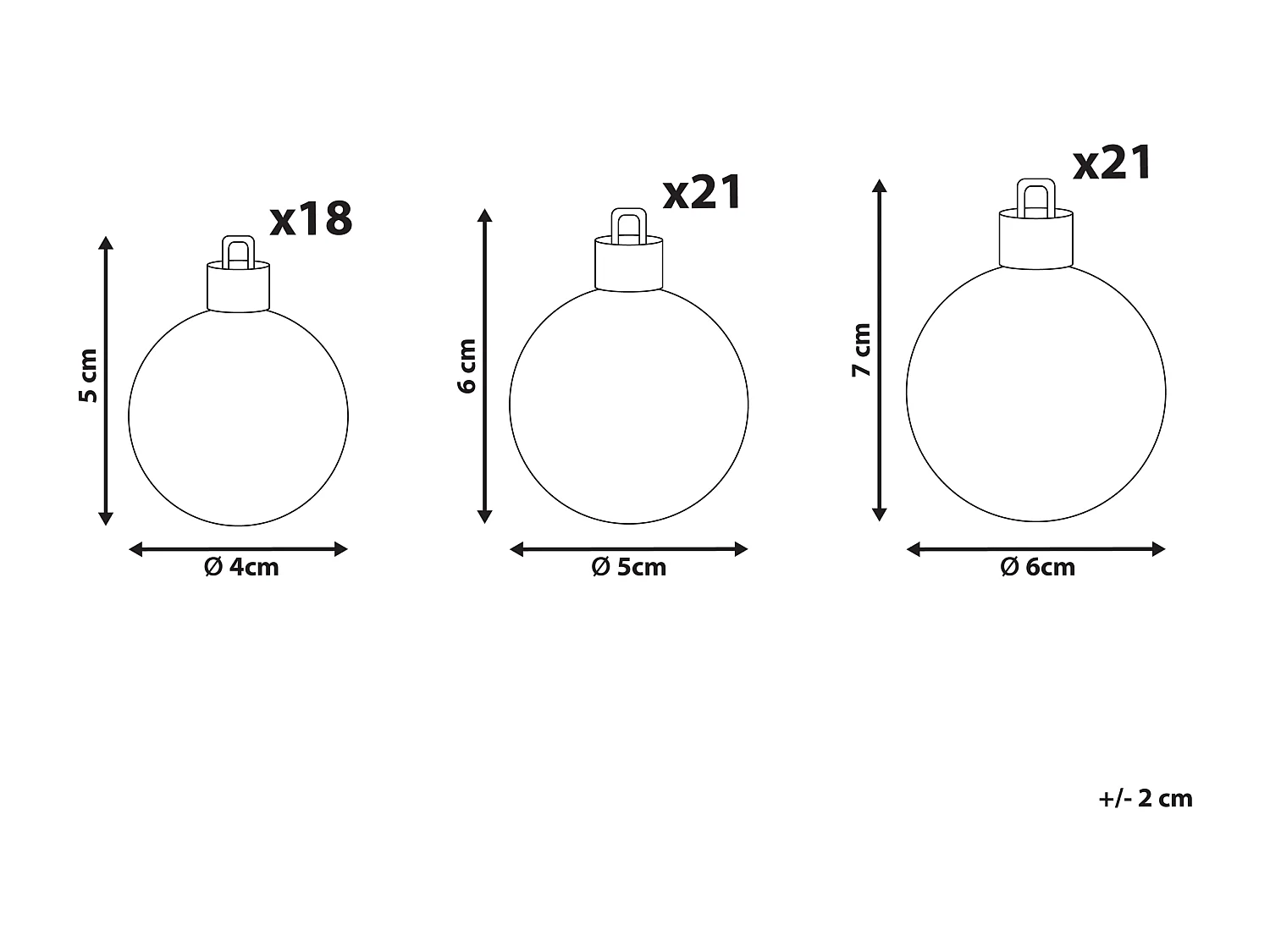 Lot de 60 boules TYIN Rose