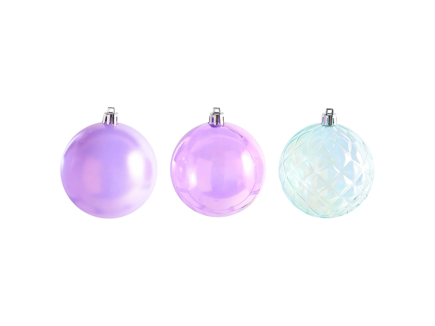 Set of 24 Baubles ASNEN Violet