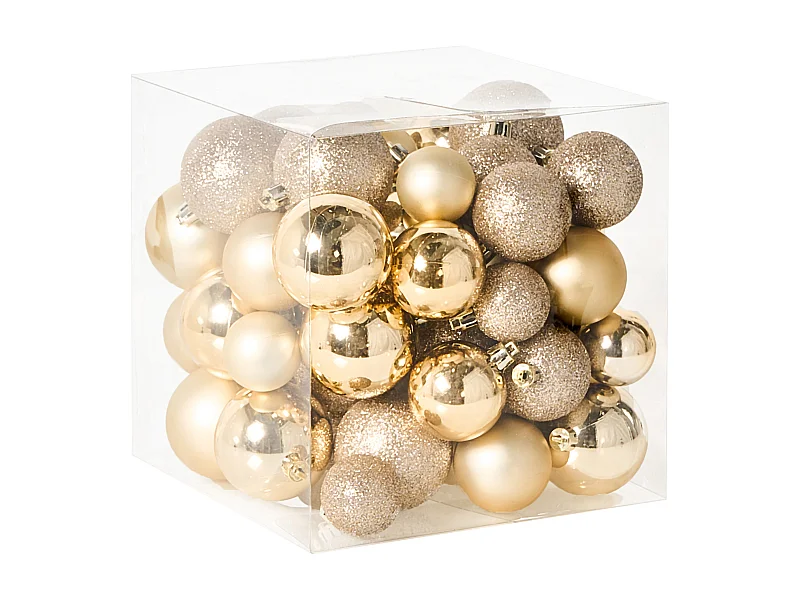 Lot de 60 boules TYIN Doré
